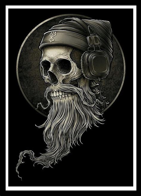 Skull Tattoos Body Art Tattoos Sleeve Tattoos Skull Beard Beard Art
