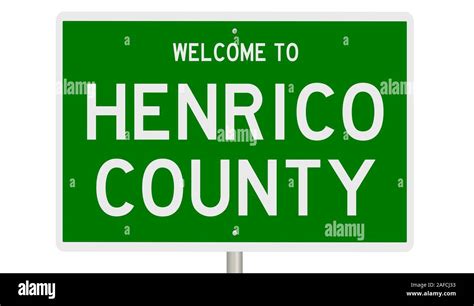 Rendering Of A Green 3d Highway Sign For Henrico County Stock Photo Alamy