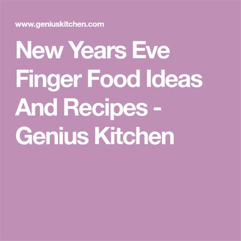 New Years Eve Finger Food Ideas And Recipes Finger Foods
