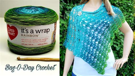 crochet summer rectangle shawl bag o day crochet tutorial 497 youtube