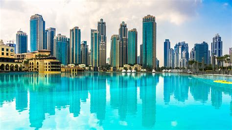 United Arab Emirates Dubai Reflection Metropolis Asia Tourism