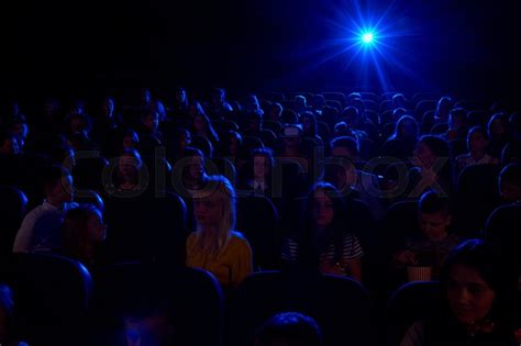 Shot Of A Dark Cinema Auditorium Full Stock Image Colourbox