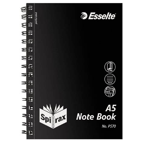 Spirax P570 Pp Notebook 200 Pages Black A5 Black The Warehouse