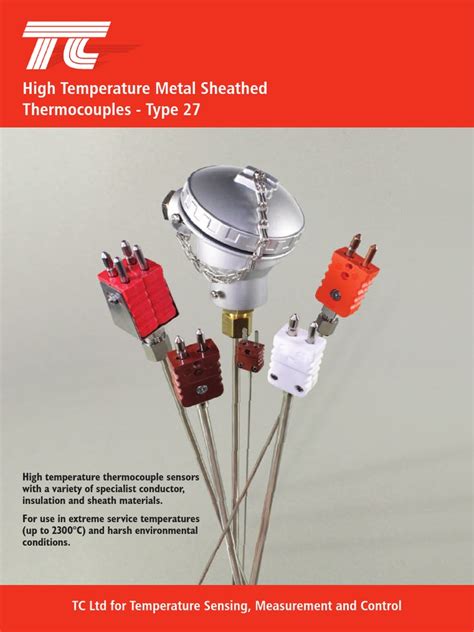 High Temperature Metal Sheathed Thermocouples Type 27 Pdf