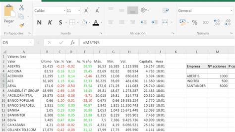 Bolsa Excel Youtube