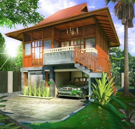 9 desain rumah minimalis modern terunik ala rumah vertikal. Gambar Rumah Dari Bahan Bambu - Rommy House