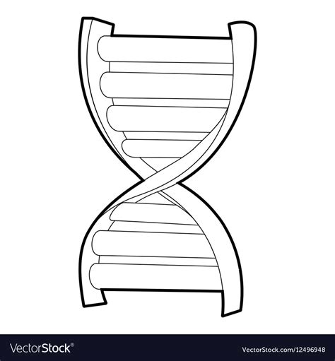 Dna Strand Icon Isometric 3d Style Royalty Free Vector Image