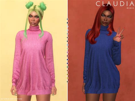 Sims 4 Claudia Dress By Plumbobs N Fries At Tsr The Sims Book