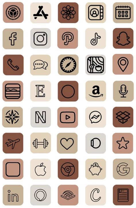 Pin On Ios App Icons Brown