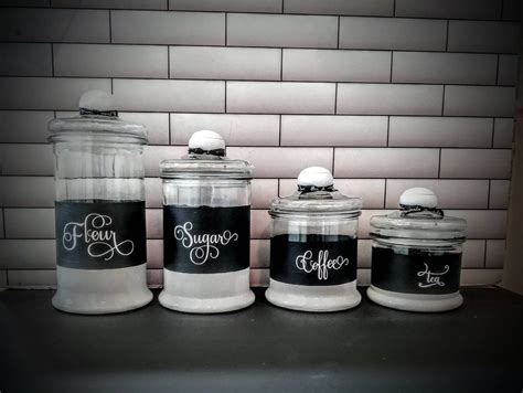 Great set of three vintage pink and white stacking kitchen cannisters or containers for whatever you wish! White Rustic Modern Farmhouse Kitchen Canister Set Vintage ...