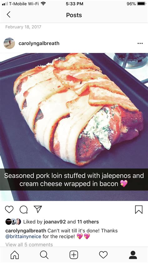 A pork loin (very different from the tenderloin) is a great cut of meat that comes with its own built in baster because of a thin fat cap it has tools used in the making of this garlic pork loin roast: Cream cheese jalapeño stuffed bacon wrapped pork loin ...