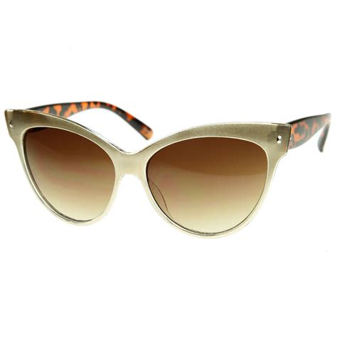 Sunglassla High Pointed Vintage Mod Womens Fashion Cat Eye Sunglasses