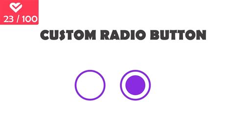 How To Create A Custom Radio Button Using Only Html And Css