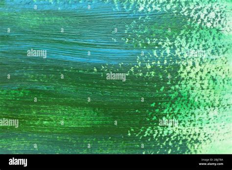 Green Oil Painting Close Up Stock Photo Alamy