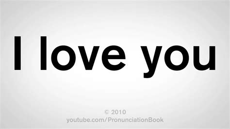 How To Say I Love You Youtube