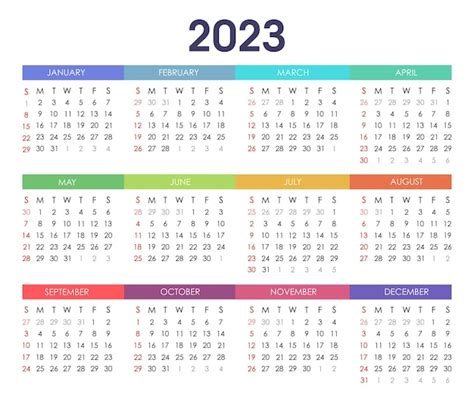 Simple 2023 Calendar Design Template Download On Freepik
