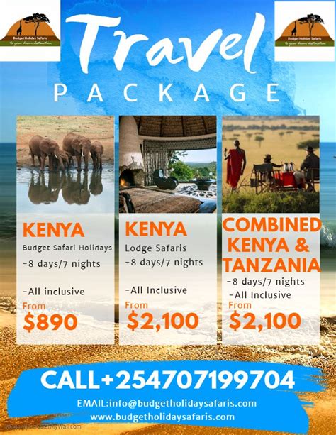 Travel Package Safari Holidays Kenya Safari Budget Holiday