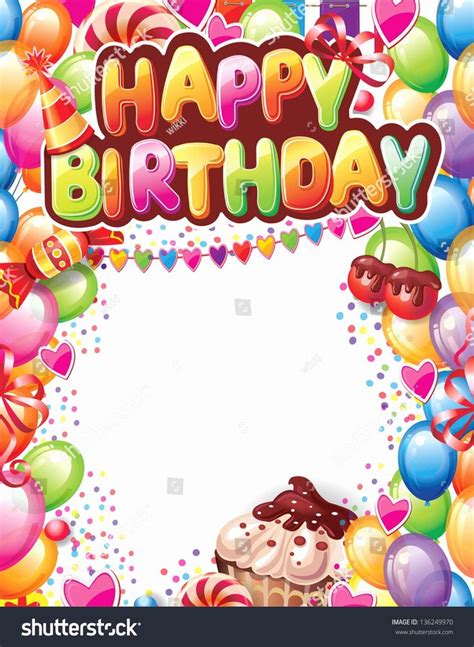 Birthday Card Free Template Beautiful Template For Happy Birthday Card