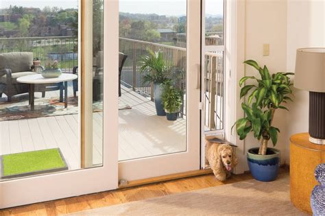 Insert the putty knife between the glass and the door frame at a perpendicular angle until it touches the inside of the door frame and then measure the thickness. Build a Dog Door for Sliding Glass Door - TheyDesign.net ...