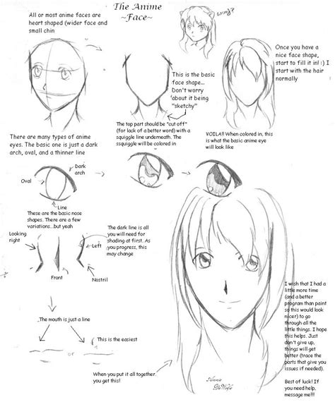 Of course, nature doesn't attend always to the standards of the beauty cannon and faces come in all shapes and forms. Anime Face Tutorial by DWolfe06 on DeviantArt