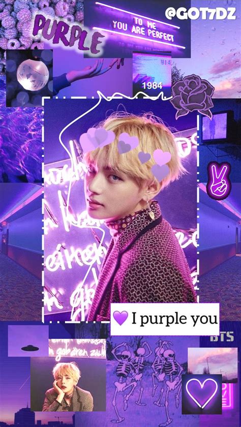 Customize and personalise your desktop, mobile phone and tablet with these free wallpapers! BTS V Purple wallpaper in 2020 | Kim taehyung wallpaper ...