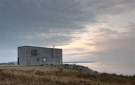 This Minimalist Seaside Retreat Perches Subtly Over A Cliff Seaside