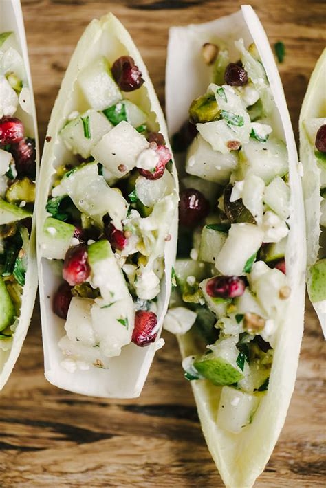 Now all you have to think about is what to whip up for christmas dinner and which holiday cookies to serve. Winter Harvest Endive Cups Holiday Appetizer | Our Salty Kitchen