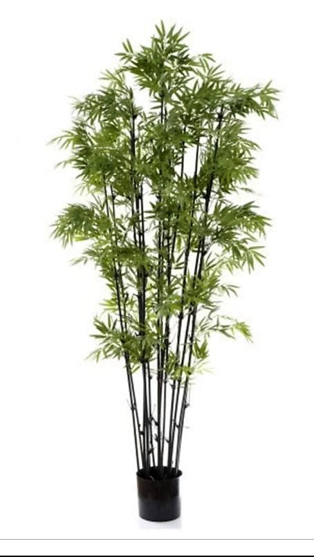 Artificial Bamboo Tree 19mt Black On Natural Bamboo Poles Artificial