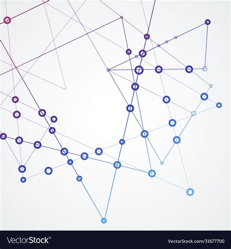 Connecting Dots And Lines Network Royalty Free Vector Image