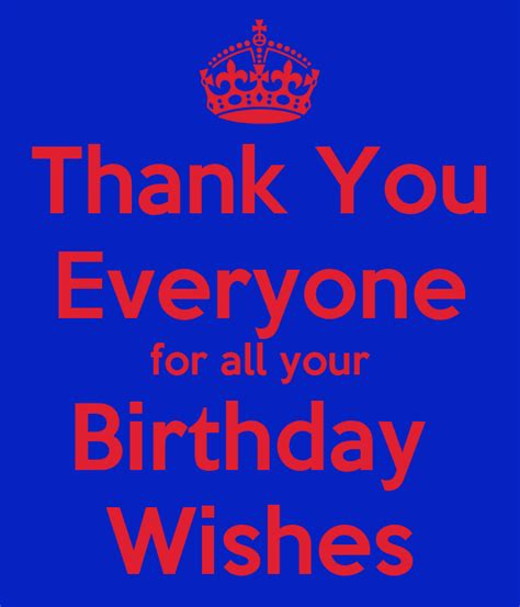 Thank You Everyone For All Your Birthday Wishes Poster Simon Keep