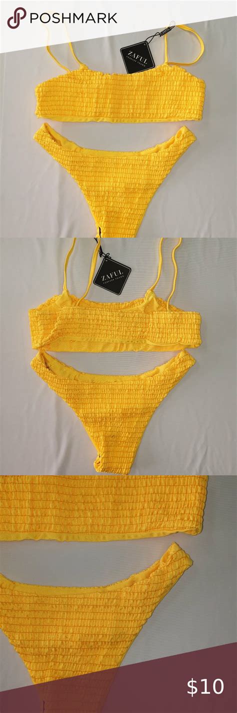 Zaful Yellow High Waist Bikini Boutique In 2020 Bikinis High Waisted