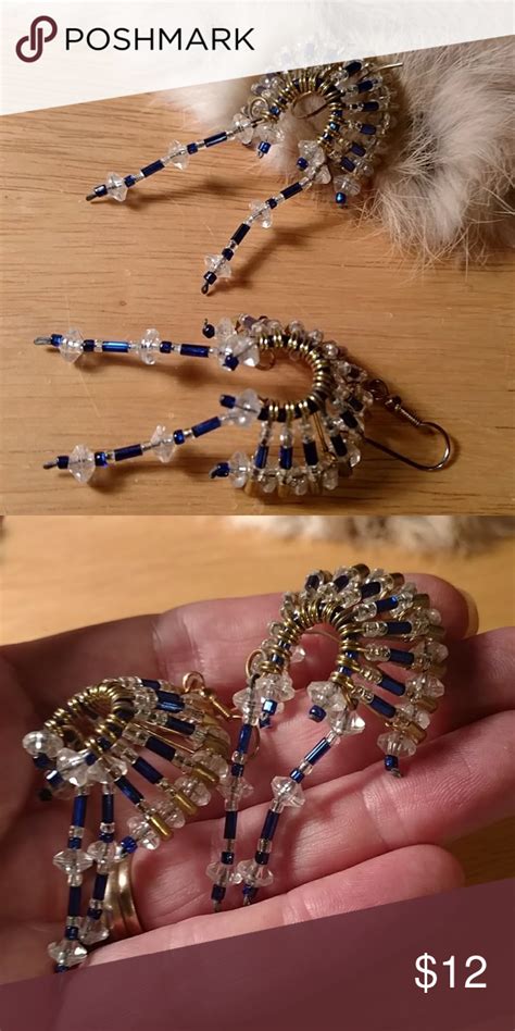 Indian Headress Beaded Earrings These Are Vintage And Handmade