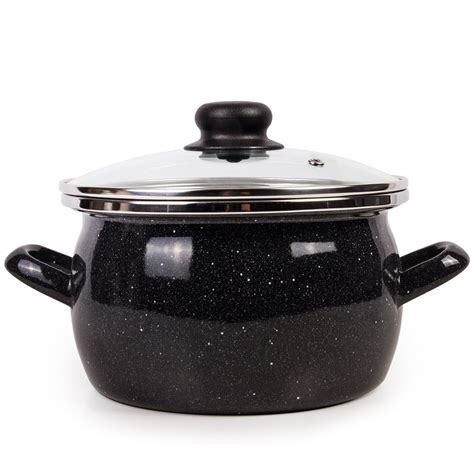 Enamel Stock Pot Gray Granite Enamelware Pot Enamel Cooking Pot With