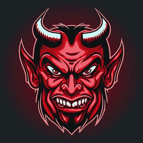 Premium Vector Devil Head Red Vector Illustration