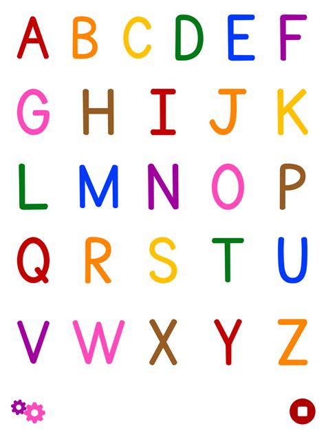 English Alphabet Colorful Abc Alphabet Flashcard For Kindergarten Kids