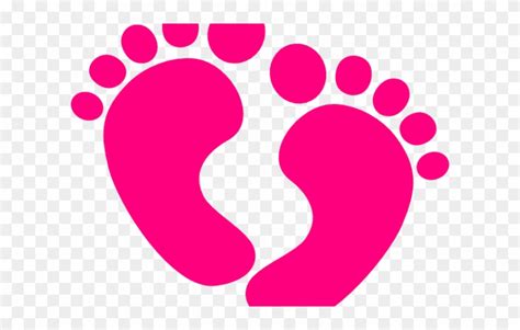 Footprint Clipart Pink Baby Feet Clip Art Png Transparent Png