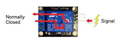 In the case if an electrically operated relay or valve, it means when there is no power to. How to Set Up a 5V Relay on the Arduino - Circuit Basics