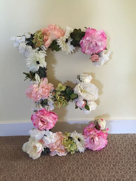 Diy Flower Letter Tutorial The Style Sisters