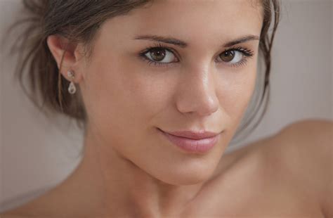 Wallpaper Face Model Bare Shoulders Pornstar Black Hair Mouth