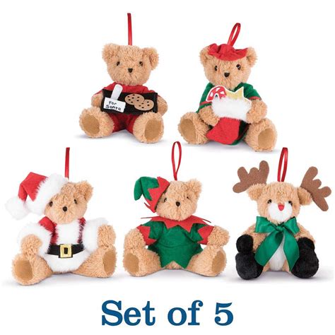 Vermont Teddy Bear Amazon Exclusive Night Before Christmas Holiday Ornaments Set Of 5 4 Inc