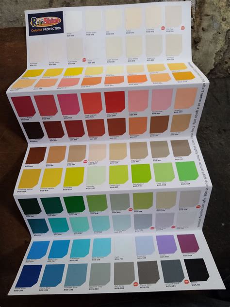 Rain Or Shine Color Chart Complete Guide For Colors Elastomeric