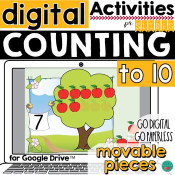 Math worksheets for google classroom. Counting to 10 - Google Classroom Activity DISTANCE ...