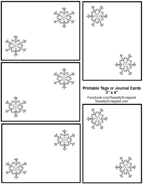 Check out our complete holiday cookie guide, downloadable here!) Sweetly Scrapped: Snowflake Journal Cards or Tags