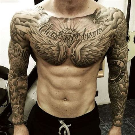Fashion Style Men And Women Cool Chest Tattoos Chest