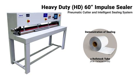 Heavy Dutyhd 60 Impulse Sealer With Pneumatic Cutter And Intelligent