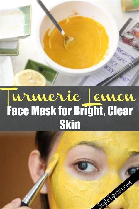 DIY Turmeric Lemon Face Mask For Brighter Clearer Skin Turmeric Lemon