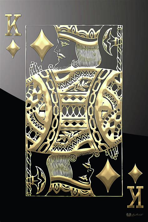King Of Diamonds Playing Card Digital Art King Of Diamonds Print