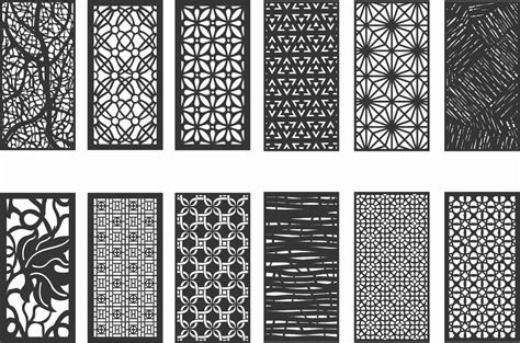 Cnc 12 Geometric Pattern Panel Templates Dxf Eps Ai Svg Etsy