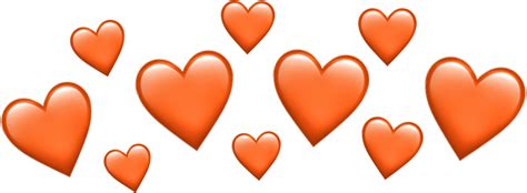Download Png Download Source Orange Heart Heartcrown Emoji Emojiiphone
