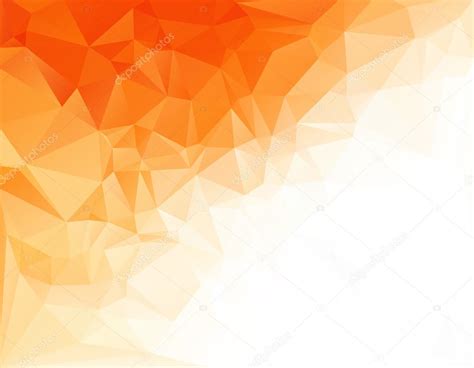 Orange White Light Polygonal Mosaic Background Vector Illustration